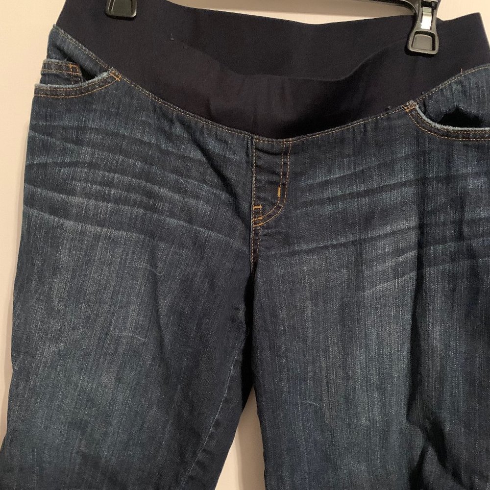 LIZ LANGE Maternity Jean Shorts SZ M